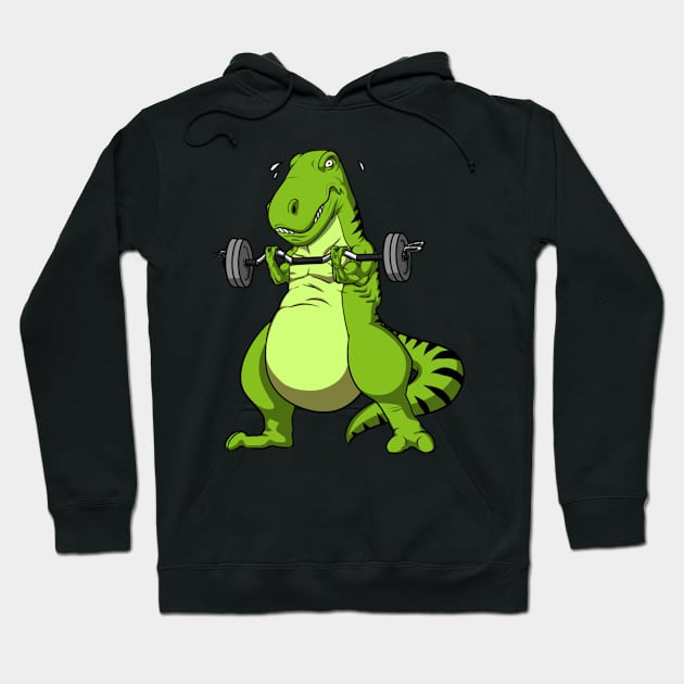 Fitness T-Rex Dinosaur Hoodie by zaymen.bouragba